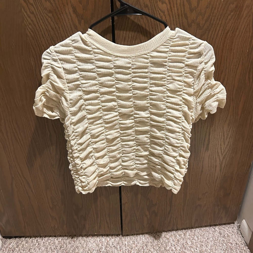 House of Harlow 1960 Cream Textured Top
